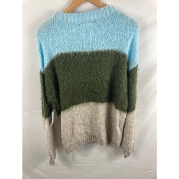 NWT BP. Nordstrom women’s color block pullover Fuzzy Knit sweater XS - Picture 5 of 5